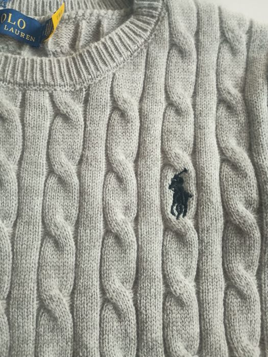 Szary Sweter Polo Ralph Lauren Old Money