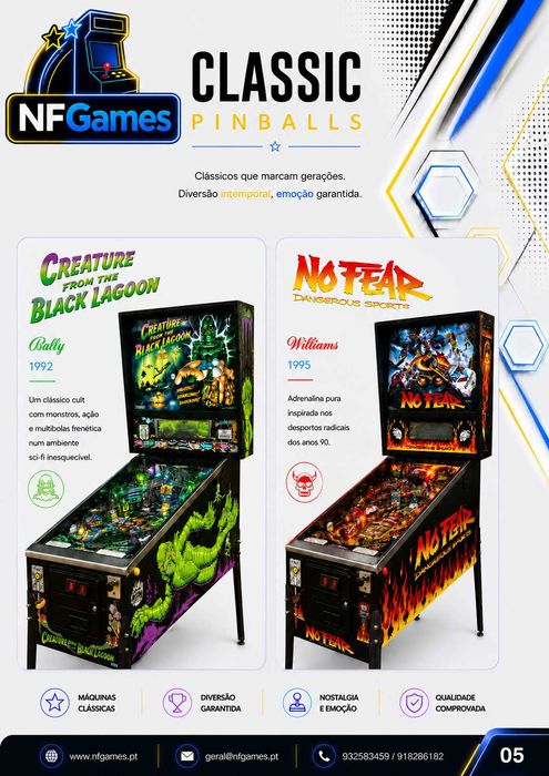 Aluguer Pinball, Sega Rally, Matraquilhos, Setas, Martelo e Arcades para Eventos | Porto