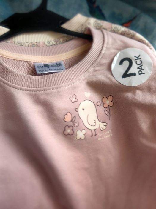 2 ciepłe bluzy, rozmiar 92