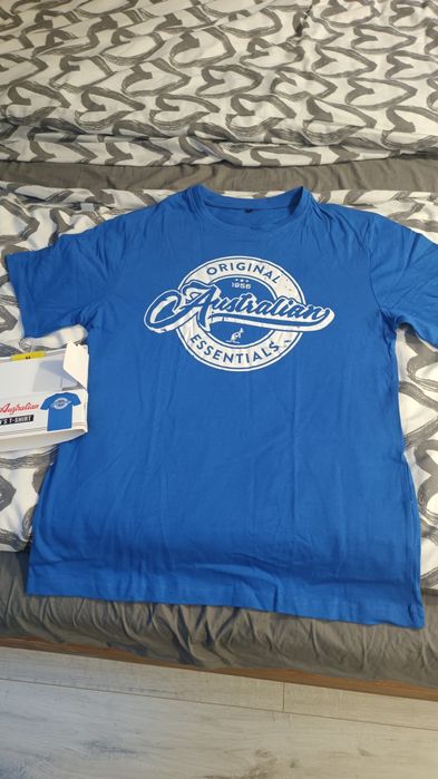 Nowy t-shirt niebieski M
