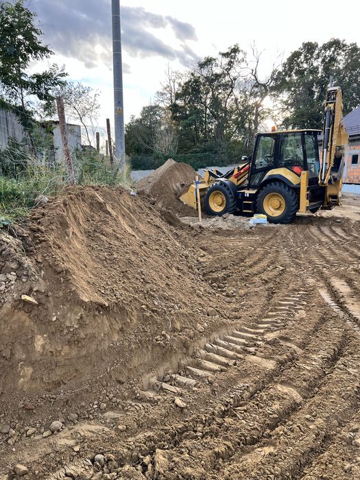 Usługi Wykopy koparko ładowarka piach 20ton ziemia gruz transport