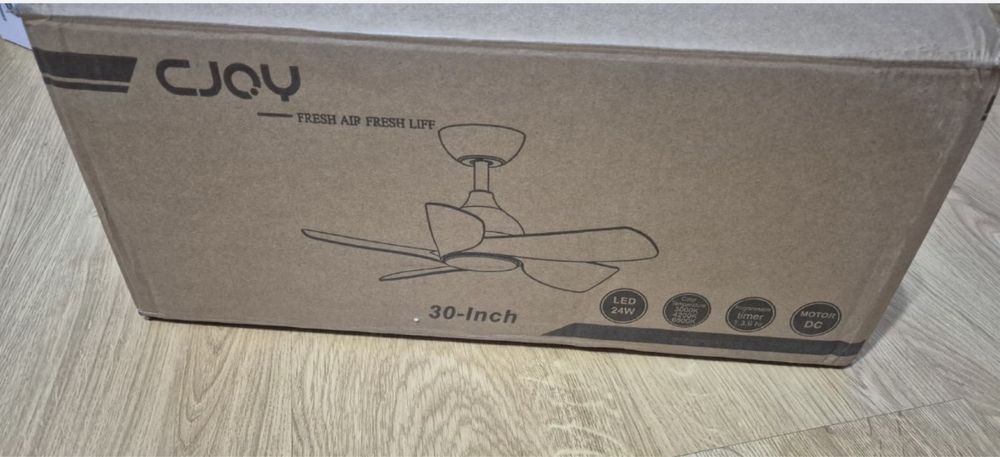 Wentylator sufitowy CJOY z oświetleniem, 30-calowy