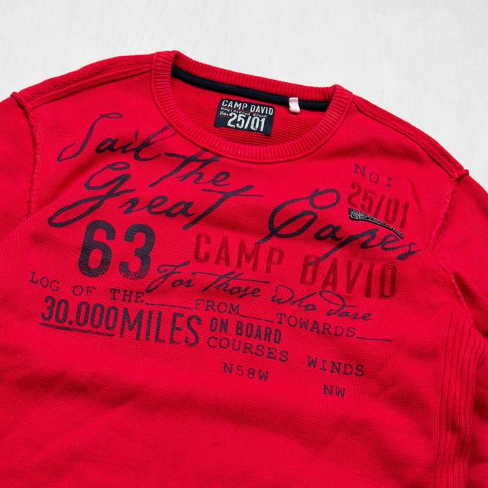 Camp David sweter z nadrukami XL