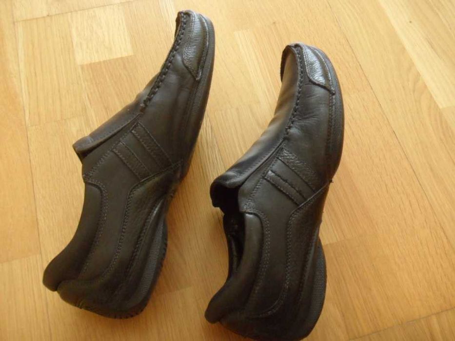 Buty mokasyny skórzane czarne  firmy Wojas , 41 , 26cm