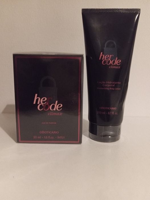 Perfume e creme Her code Clímax