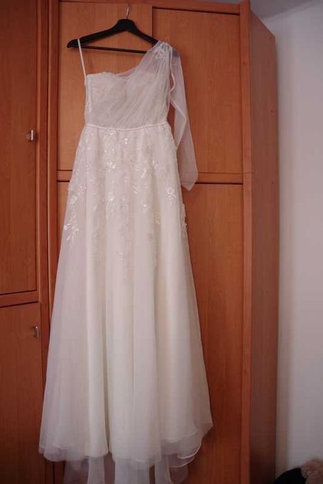 Suknia ślubna r. M/38 złamana biel Anna Sposa