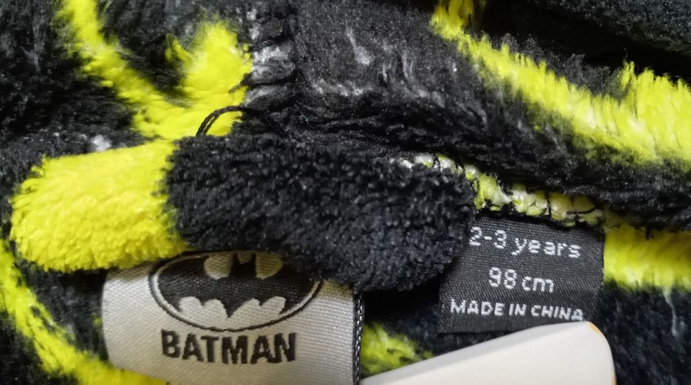 Флісовий Халатик Rebel малого Бетмена 98р 2-3 роки