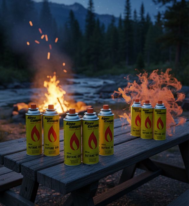 Kartusz gazowy Alpen Camping – palnik gazowy 10 sztuk, 227 g / 400 ml