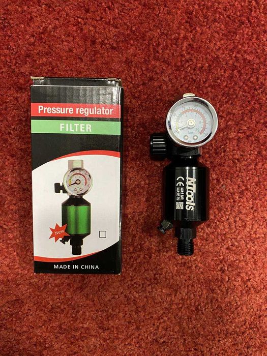 Фільтр для очищення повітря з редуктором для фарбопульта (манометр)