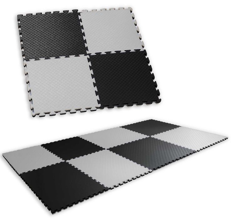 Mata piankowa PUZZEL POJEDYNCZY 1x1m 2.5cm dywan pod sprzęt do ćwiczeń