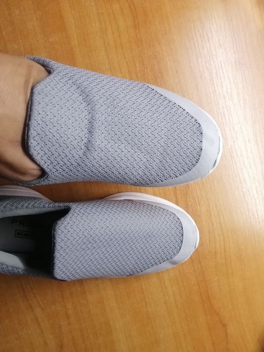 Женские лёгкие серые кроссовки мокасины кеды 35.5-36 р.