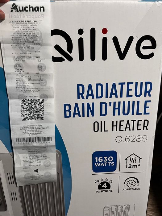 Aquecedor a óleo Qilive 1500W