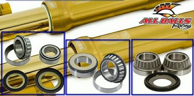 Направляющие втулки вилки, клипоны, руль, подшипник, трубы,