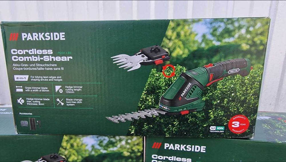 Кущоріз Аккумуляторный Кусторез  Parkside PGSA  для кущів та трави