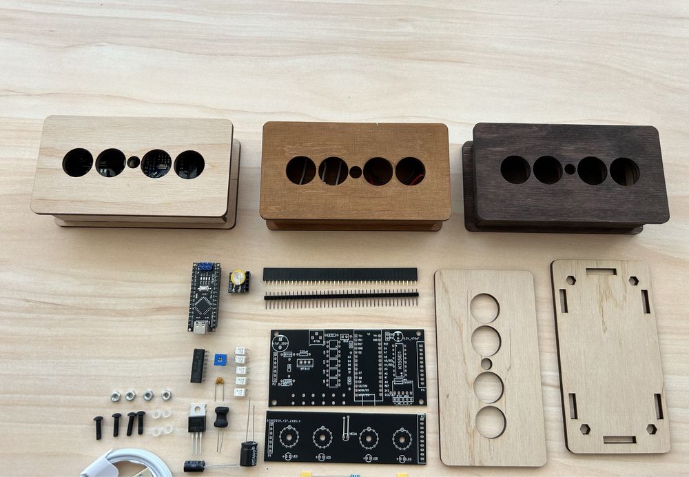 Ин14 Полный комплект Nixie Clock IN-14 (с лампами)