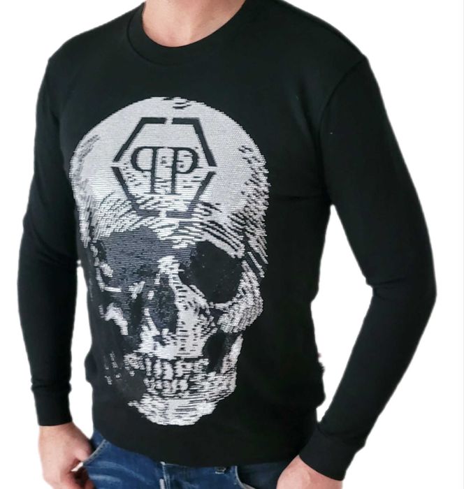 Bluza męska Philipp Plein Skull cyrkonie