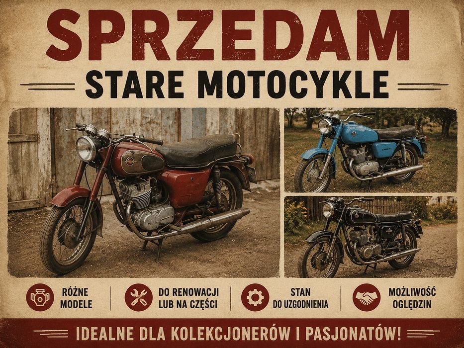 Stare motocykle oraz czesci
