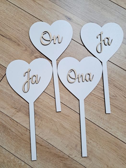 Tabliczki oczepinowe zabawy ślubne dekoracje wesele oczepiny ślub