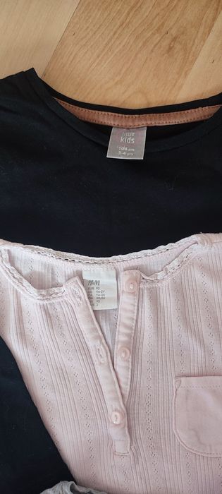 Zestaw 6 szt bluzeczek dla dziewczynki długi rękaw rozm. 98
