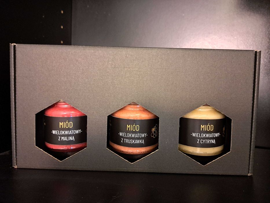 Prezent, miód z własnej pasieki, wielokwiatowy, owocowy