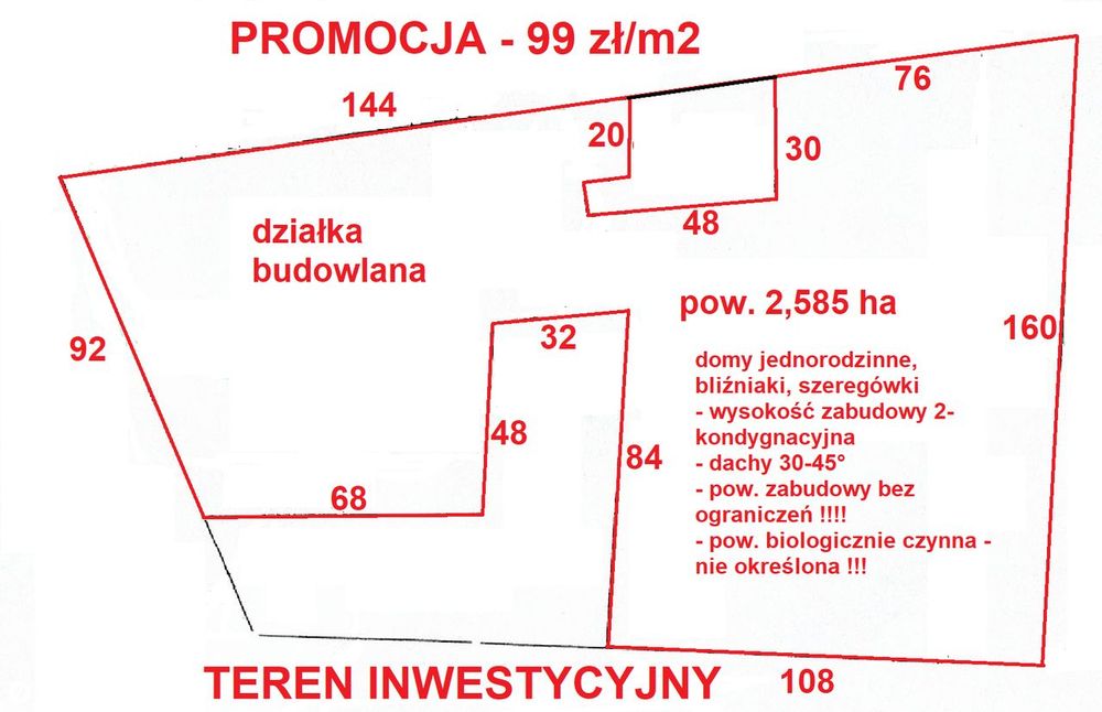 Złotoria 2,58 ha działka budowlana - ZAPROPONUJ CENĘ !!!