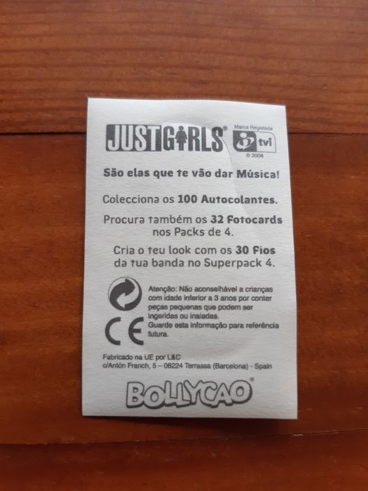 Cromos Bollycao JUST GIRLS