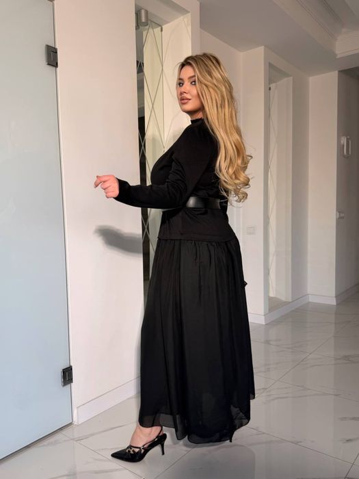 Сукня з французького   трикотажу та шифону  , розміри від 50 до 62 ,