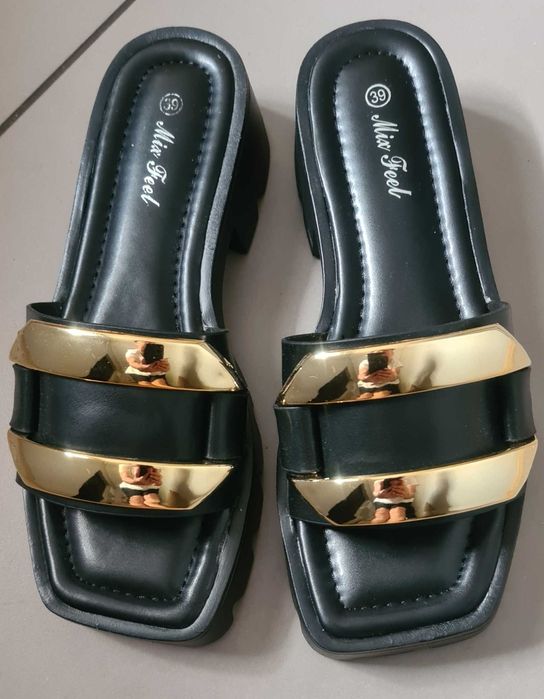 Mix Feel damskie klapki na traktorowej podeszwie  roz 39