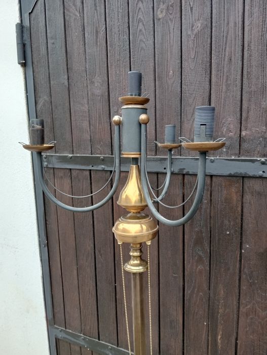 Lampa stojąca mosiądz.