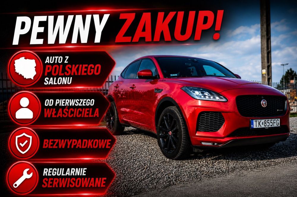 Jaguar E-Pace Salon Polska / Pierwszy właściciel / 4X4 / Zadbany /  2 kpl opon /