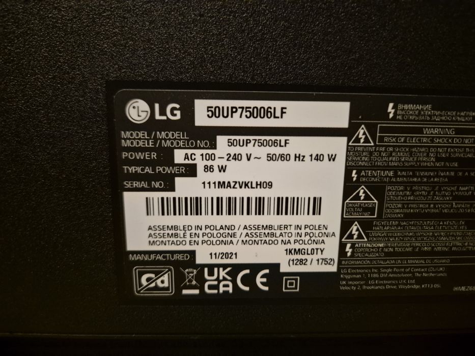 Telewizor LG 50 Cali 4K UHD Legionowo