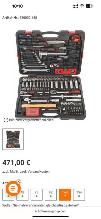 Набор немецкого инструмента Holex 148шт: 13 999 грн. - Авто