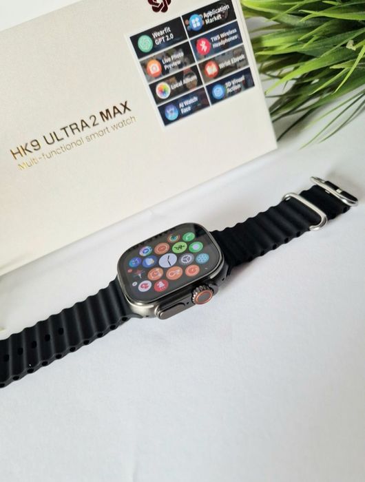 Hk9 ultra 2 max ultra watch, komplet, pełny 2 paski