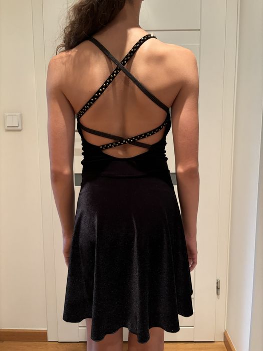 Welurowy strój taneczny jazz sukienka do tańca 158