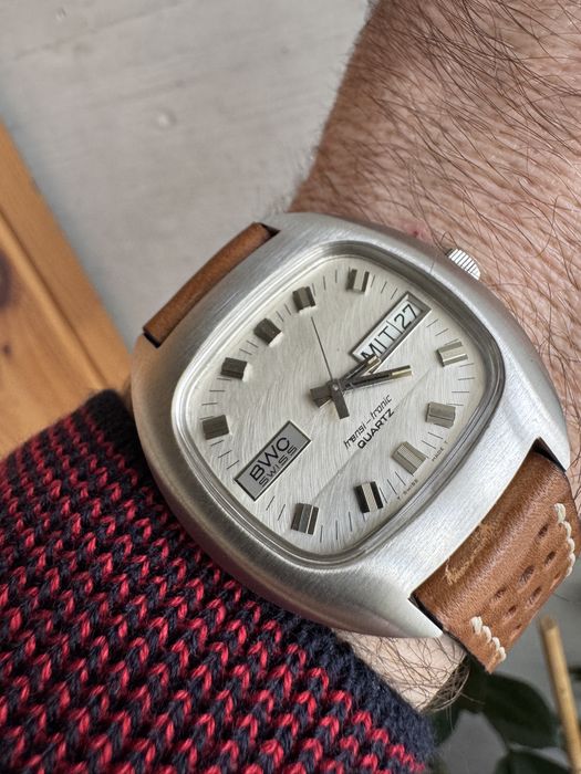 BWC quartz kwarcowy NOS z lat 70  zegarek szwajcarski