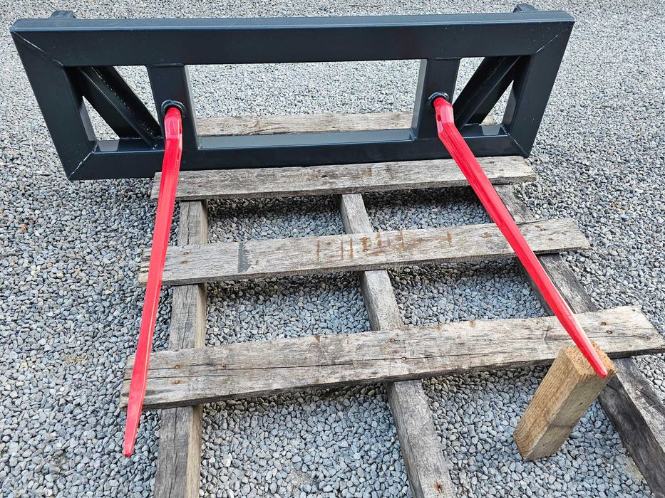 Chwytak do bel Kły do balotów bali słomy euro ramka-widły kute DOWÓZ