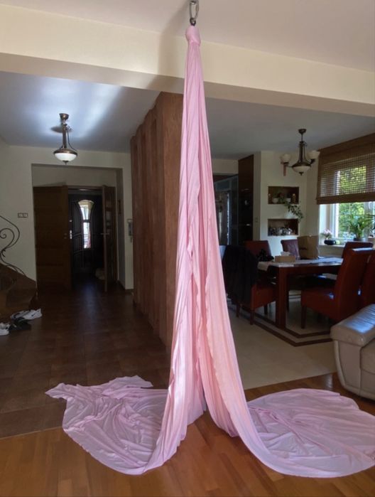 Szarfa do akrobatyki powietrznej aerial silk różowa