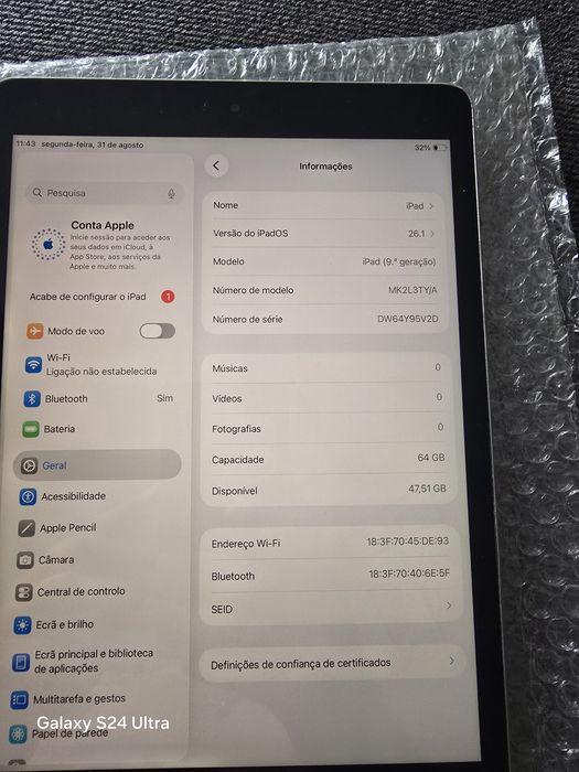 Ipad A2602 Cinza