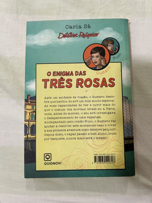 Livro “ O enigma das três rosas”. Carla Sá