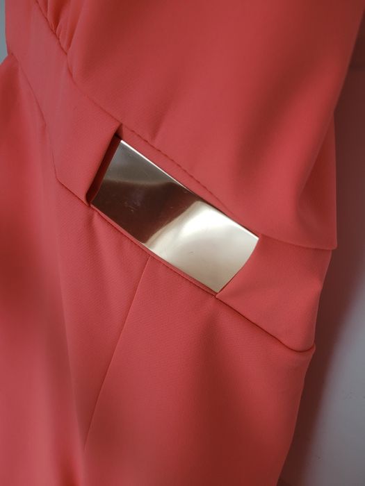 Kombinezon elegancki neonowy s.Moriss XS brzoskwiniowy różowy