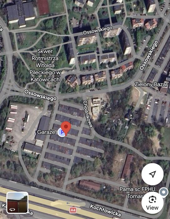 Garaż Katowice Osiedle Witosa Ossowskiego Murowany Wysoki Wjazd