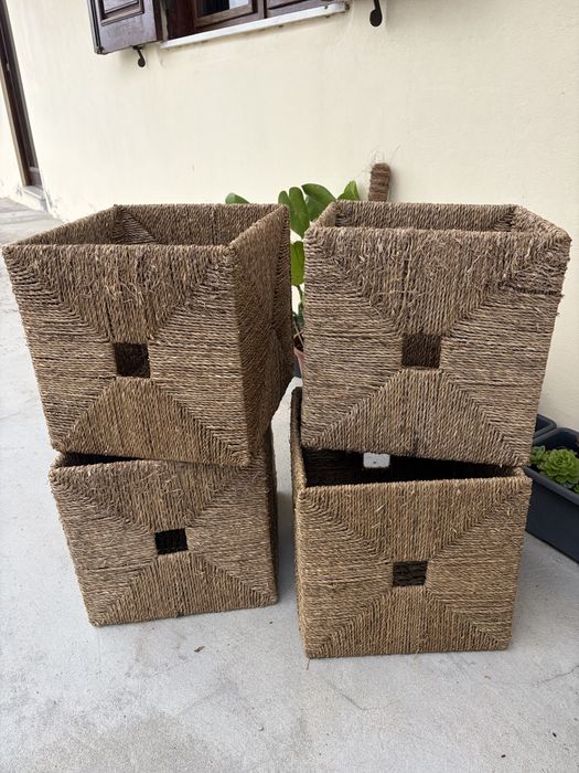 Cubos / cestos de arrumação palha Ikea