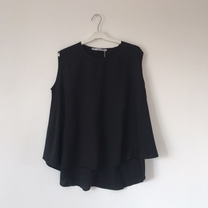 czarna czerń bluzka nowa z metką Butik Rue Paris rozmiar 34/XS