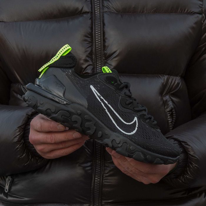 Чоловічі кросівки Nike React Vision "Black/Green" Розміри 40-45