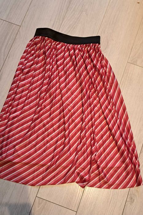 Plisowana spódnica różowo biało czerwona na gumce Only XS / S