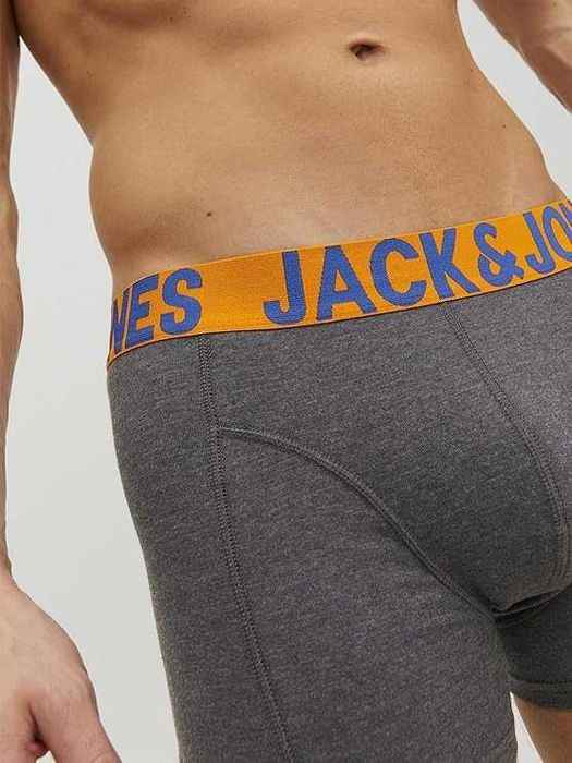 JACK & JONES Męskie Bokserki Trunks 3-Pak M Płaskie Szwy Bawełna