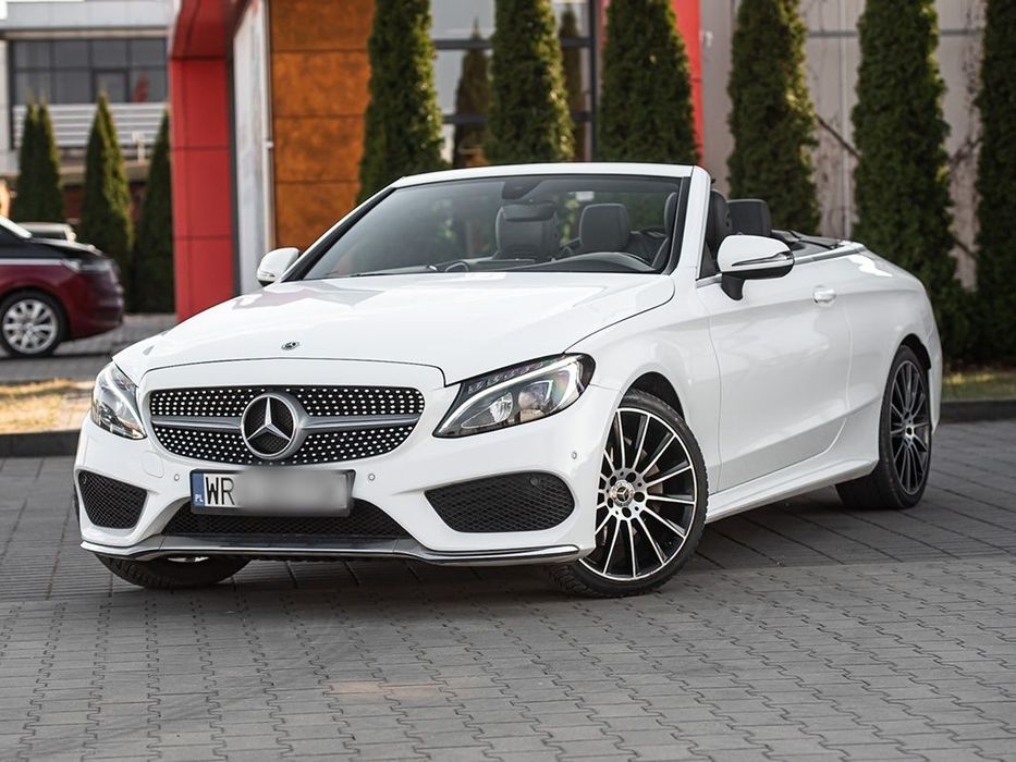 Mercedes-Benz Klasa C Mercedes C200 184KM Cabriolet AMG line Automat Kamera Czarna Skóra