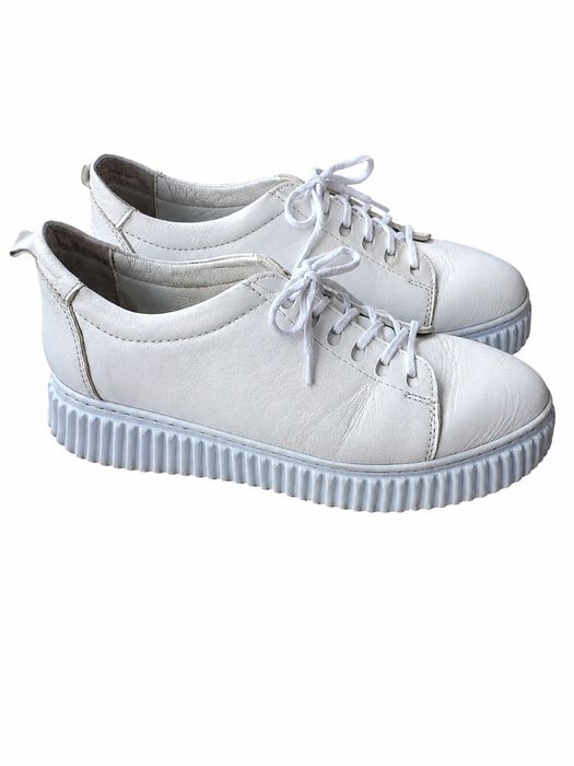 Venezia 38 skórzane białe półbuty sneakersy skóra naturalna