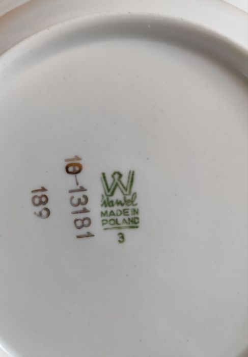 Wawel  made in Poland Talerze obiadowe  granatowo-złoty wzór 12 sztuk