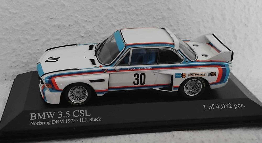 BMW 3,5 CSL (1975). Minichamps. 50€.   Vendo miniaturas da minha coleção 1/43.